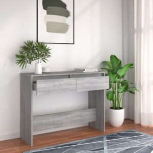 NNEVL Console Table Grey Sonoma 100x35x76.5 cm Chipboard
