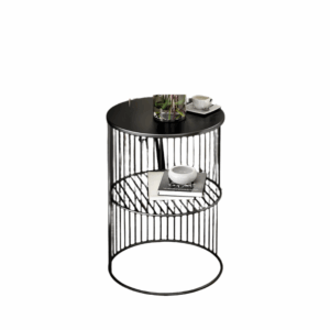 NNETB Nordic Iron Light Luxury Side Table - Black