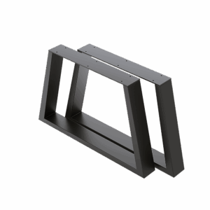 NNEDSZ Trapezium Shaped Table Bench Desk Legs Retro Industrial Design Fully Welded - Black
